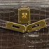 HERMES KELLY 28 GRIS ELEPHANT POROSUS CROCODILE HAND SHOULDER BAG 2001 SQUARE E GOLD HARDWARE 90323190