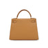HERMES KELLY 28 SELLIER NATUREL COUCHEVEL HAND SHOULDER BAG 1994 CIRCLE X GOLD HARDWARE 90339215