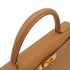 HERMES KELLY 28 SELLIER NATUREL COUCHEVEL HAND SHOULDER BAG 1994 CIRCLE X GOLD HARDWARE 90339215