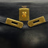 HERMES KELLY 28 RETORNE BLACK BOX CALF HAND SHOULDER BAG 1990 CIRCLE T GOLD HARDWARE 90317902