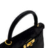 HERMES KELLY 28 RETORNE BLACK DEBRIS HAND BAG 2000 SQUARE D GOLD HARDWARE 90318612