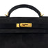 HERMES KELLY 28 RETORNE BLACK DEBRIS HAND BAG 2000 SQUARE D GOLD HARDWARE 90318612