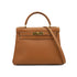 HERMES KELLY 28 RETORNE GOLD VEAU GULLIVER HAND SHOULDER BAG 1993 CIRCLE W GOLD HARDWARE 90331932