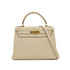 HERMES KELLY 28 RETORNE PARCHEMIN TAURILLON CLEMENCE HAND SHOULDER BAG 2009 SQUARE M GOLD HARDWARE 90331413