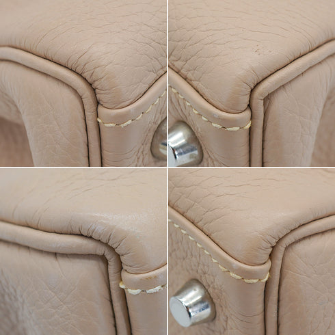 HERMES KELLY 28 RETOURNE ARGILE TOGO HAND SHOULDER BAG 2012 SQUARE P PALLADIUM HARDWARE 90335793