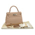 HERMES KELLY 28 RETOURNE ARGILE TOGO HAND SHOULDER BAG 2012 SQUARE P PALLADIUM HARDWARE 90335793