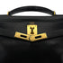HERMES KELLY 28 RETOURNE BLACK BOXCALF HAND BAG 1992 CIRCLE V GOLD HARDWARE 90324219