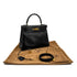 HERMES KELLY 28 RETOURNE BLACK BOXCALF HAND SHOULDER BAG 1999 SQUARE C GOLD HARDWARE 90324139