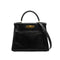 HERMES KELLY 28 RETOURNE BLACK BOX CALF HAND SHOULDER BAG 1994 CIRCLE X GOLD HARDWARE 90341435