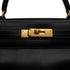 HERMES KELLY 28 RETOURNE BLACK BOX CALF HAND SHOULDER BAG 1994 CIRCLE X GOLD HARDWARE 90341435
