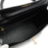 HERMES KELLY 28 RETOURNE BLACK BOX CALF HAND SHOULDER BAG 1994 CIRCLE X GOLD HARDWARE 90341435