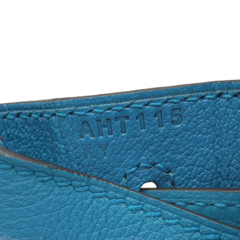 HERMES KELLY 28 RETOURNE BLEU ZANZIBAR EVERCOLOR HAND SHOULDER BAG 2017 A STAMP PALLADIUM HARDWARE 90331405
