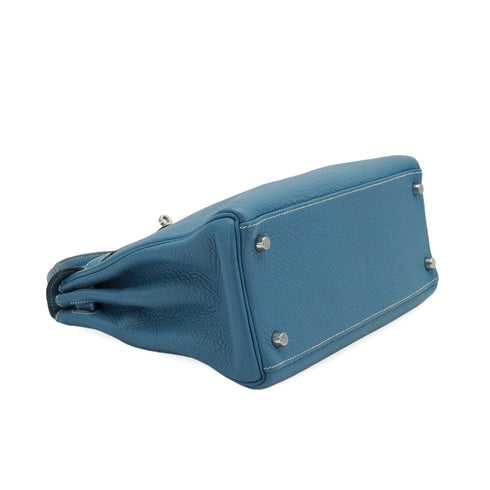 HERMES KELLY 28 RETOURNE BLUE JEAN TOGO 2006 SQUARE J PALLADIUM HARDWARE 90350580