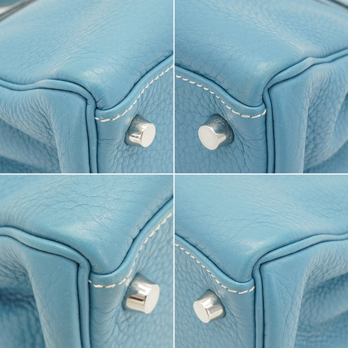 HERMES KELLY 28 RETOURNE BLUE JEAN TOGO 2006 SQUARE J PALLADIUM HARDWARE 90350580