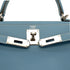 HERMES KELLY 28 RETOURNE BLUE JEAN VEAU EPSOM 2008 SQUARE L PALLADIUM HARDWARE 90341429