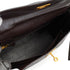 HERMES KELLY 28 RETOURNE CHOCOLAT BOXCALF HAND SHOULDER BAG 1993 CIRCLE W GOLD HARDWARE 90344349