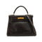 HERMES KELLY 28 RETOURNE CHOCOLAT BOXCALF HAND SHOULDER BAG 1993 CIRCLE W GOLD HARDWARE 90344349