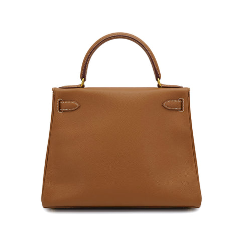 HERMES KELLY 28 RETOURNE GOLD COUCHEVEL 1999 SQUARE C GOLD HARDWARE 90314748