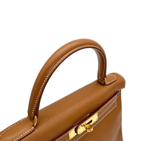 HERMES KELLY 28 RETOURNE GOLD COUCHEVEL 1999 SQUARE C GOLD HARDWARE 90314748