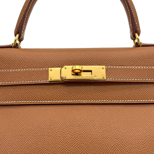 HERMES KELLY 28 RETOURNE GOLD COUCHEVEL 1999 SQUARE C GOLD HARDWARE 90314748