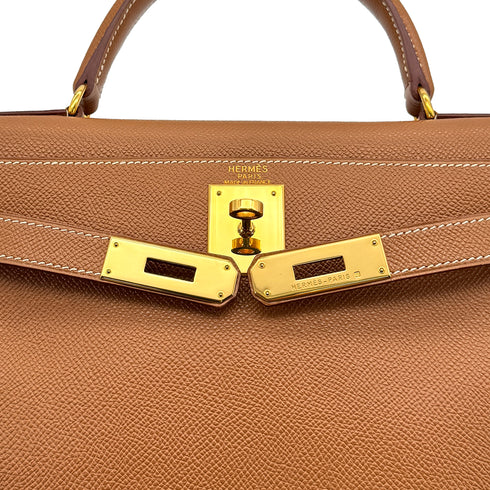 HERMES KELLY 28 RETOURNE GOLD COUCHEVEL 1999 SQUARE C GOLD HARDWARE 90314748