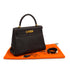 HERMES KELLY 28 RETOURNE HAVANE VEAU GULLIVER HAND SHOULDER BAG 2001 SQUARE H GOLD HARDWARE 90344455
