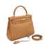 HERMES KELLY 28 RETOURNE NATUREL COUCHEVEL HAND SHOULDER BAG 1998 SQUARE B GOLD HARDWARE 90330997