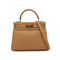 HERMES KELLY 28 RETOURNE NATUREL COUCHEVEL HAND SHOULDER BAG 1998 SQUARE B GOLD HARDWARE 90330997