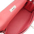 HERMES KELLY 28 RETOURNE ROSE AZALEE EVERCOLOR HAND SHOULDER BAG 2019 D STAMP PALLADIUM HARDWARE 90343847
