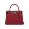 HERMES KELLY 28 RETOURNE ROUGE GRENAT TOGO HAND SHOULDER BAG 2019 D STAMP PALLADIUM HARDWARE 90334140