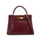 HERMES KELLY 28 RETOURNE ROUGE H BOXCALF HAND SHOULDER BAG 1991 CIRCLE U GOLD HARDWARE 90326657
