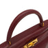 HERMES KELLY 28 RETOURNE ROUGE H BOXCALF HAND SHOULDER BAG 1991 CIRCLE U GOLD HARDWARE 90326657