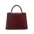 HERMES KELLY 28 RETOURNE ROUGE H LISSE HAND BAG 2002 SQUARE F SILVER HARDWARE 90344356