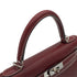 HERMES KELLY 28 RETOURNE ROUGE H LISSE HAND BAG 2002 SQUARE F SILVER HARDWARE 90344356