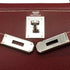 HERMES KELLY 28 RETOURNE ROUGE H LISSE HAND BAG 2002 SQUARE F SILVER HARDWARE 90344356
