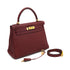 HERMES KELLY 28 RETOURNE ROUGE H TOGO HAND SHOULDER BAG 2004 SQUARE H GOLD HARDWARE 90331962
