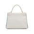 HERMES KELLY 28 RETOURNE WHITE BLEU JEAN VEAU EPSOM HAND SHOULDER BAG 2006 SQUARE J PALLADIUM HARDWARE 90324843