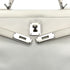 HERMES KELLY 28 RETOURNE WHITE BLEU JEAN VEAU EPSOM HAND SHOULDER BAG 2006 SQUARE J PALLADIUM HARDWARE 90324843