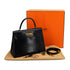 HERMES KELLY 28 SELLIER BLACK BOXCALF HAND SHOULDER BAG 1981 CIRCLE K GOLD HARDWRE 90326676