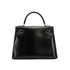 HERMES KELLY 28 SELLIER BLACK BOXCALF HAND SHOULDER BAG 1981 CIRCLE K GOLD HARDWRE 90326676