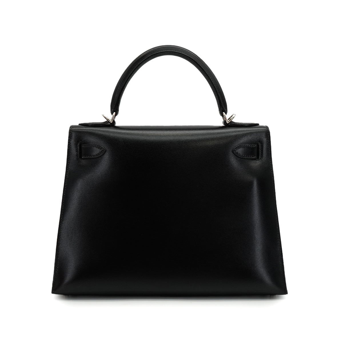 HERMES KELLY 28 SELLIER BLACK BOXCALF HAND SHOULDER BAG 2002