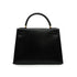 HERMES KELLY 28 SELLIER BLACK BOX CALF HAND BAG 1978 CIRCLE H GOLD HARDWARE 90341424