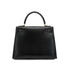 HERMES KELLY 28 SELLIER BLACK BOX CALF HAND SHOULDER BAG 1993 CIRCLE W GOLD HARDWARE 90340467
