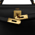 HERMES KELLY 28 SELLIER BLACK BOX CALF HAND SHOULDER BAG 1993 CIRCLE W GOLD HARDWARE 90340467