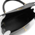 HERMES KELLY 28 SELLIER BLACK BOX CALF HAND SHOULDER BAG 1993 CIRCLE W GOLD HARDWARE 90340467