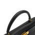 HERMES KELLY 28 SELLIER BLACK BOX CALF HAND SHOULDER BAG 1994 CIRCLE X GOLD HARDWARE 90351057