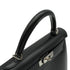 HERMES KELLY 28 SELLIER BLACK BOX CALF HAND SHOULDER BAG 1998 SQUARE B SILVER HARDWARE 90338300
