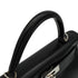 HERMES KELLY 28 SELLIER BLACK BOX CALF HAND SHOULDER BAG 2003 SQUARE G SILVER HARDWARE 90338879