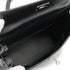 HERMES KELLY 28 SELLIER BLACK BOX CALF HAND SHOULDER BAG 2003 SQUARE G SILVER HARDWARE 90338879