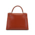 HERMES KELLY 28 SELLIER BRIQUE BOX CALF HAND SHOULDER BAG 1992 CIRCLE V GOLD HARDWARE 90335477